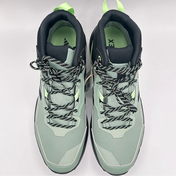 Men’s Adidas IE2581 Terrex Ax4 Mid Gore-Tex Silver Green Hiking Shoes Size 11 - Picture 8 of 11